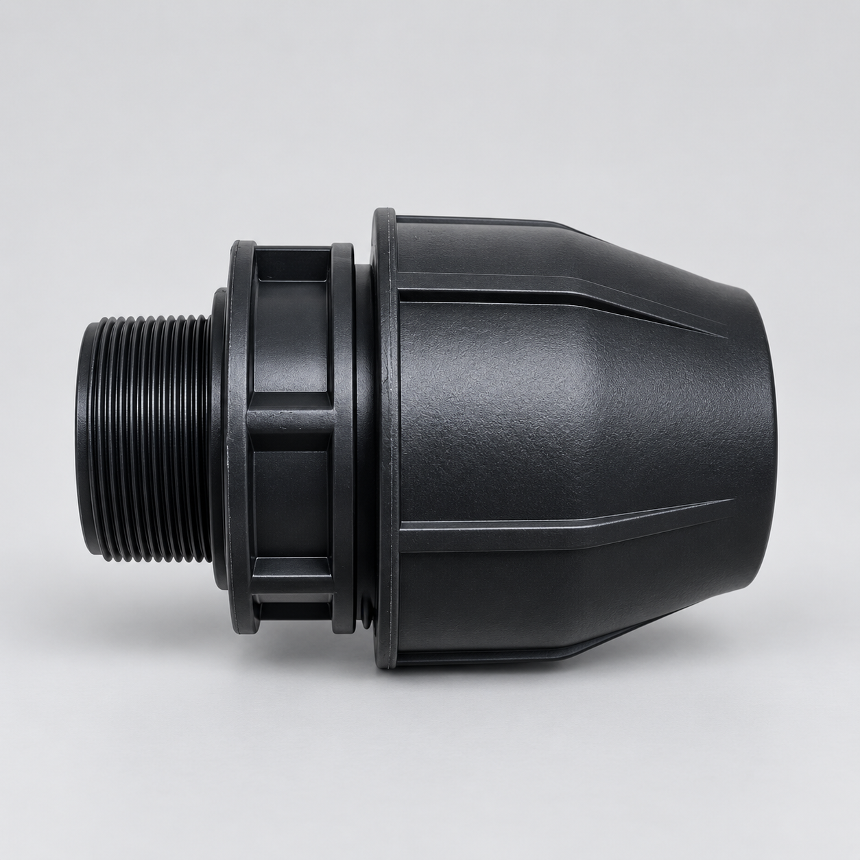 Male adaptor fitting compression HDPE untuk jaringan air